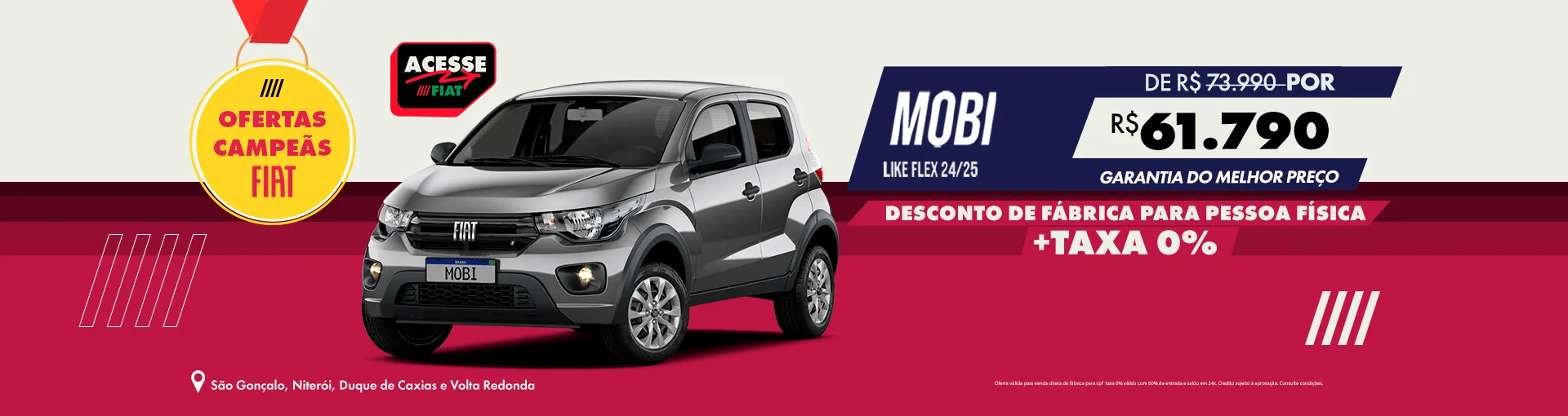 Fiat Mobi com o menor preço do Rio de Janeiro? É na Fiat Potenza!